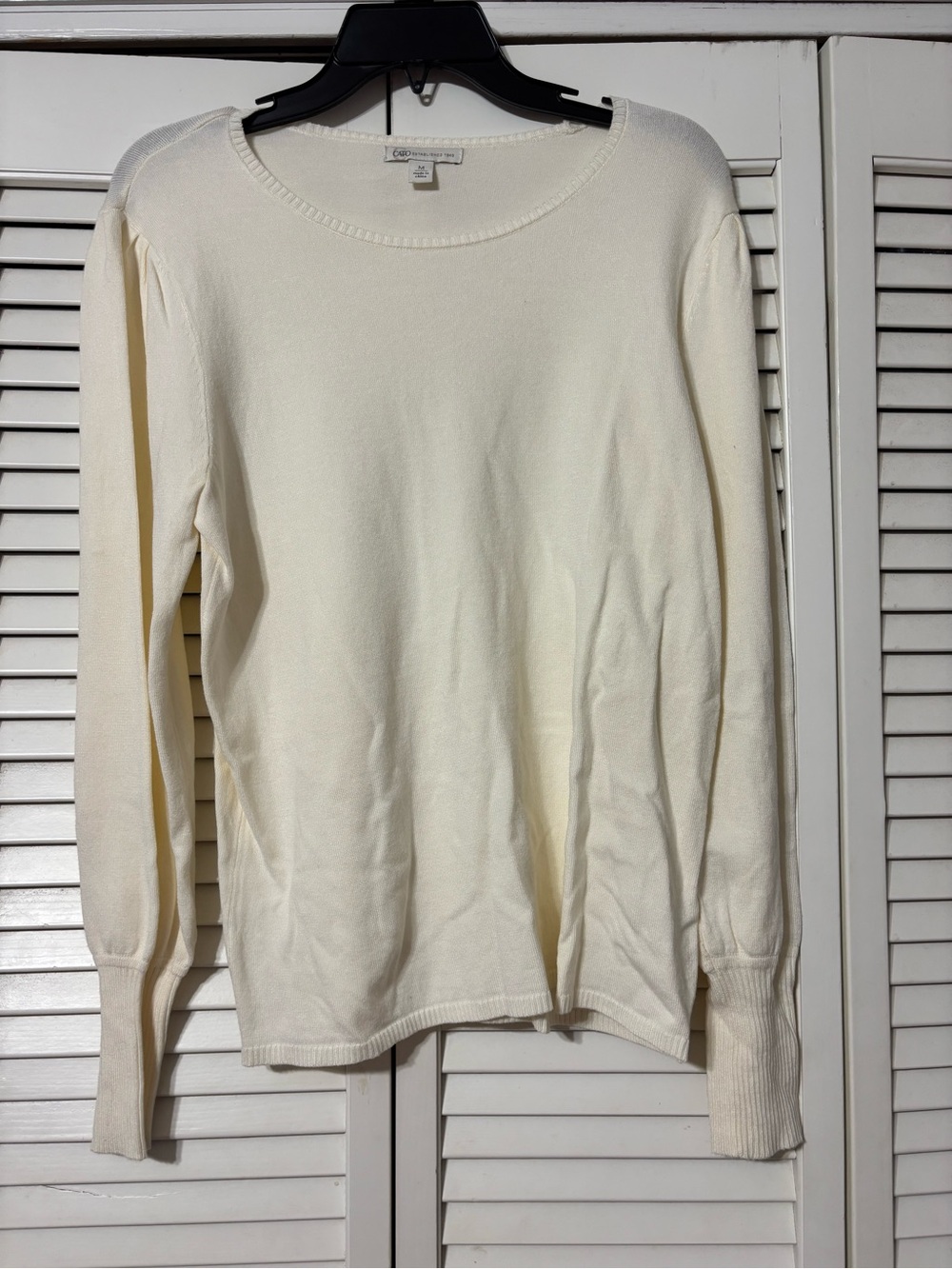 Cato Cream Knit Crewneck Sweater